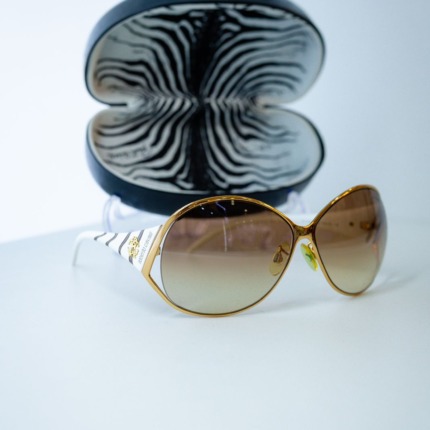 Óculos Roberto Cavalli Dourado e Branco