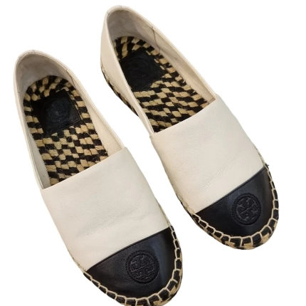 Sapato Espadrille Tory Burch Off White e Preto