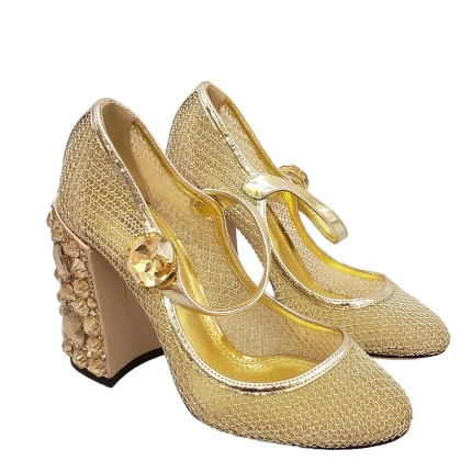 Sapato Dolce & Gabbana Tela com Pedrarias