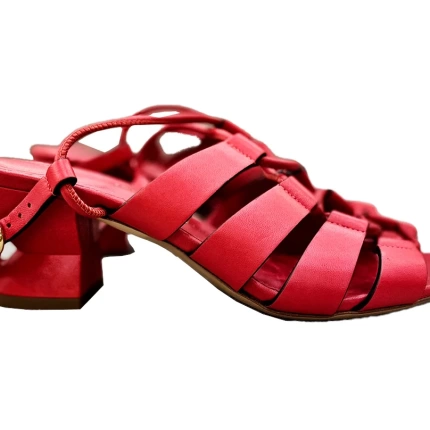 Sandália Salvatore Ferragamo Couro Vermelha