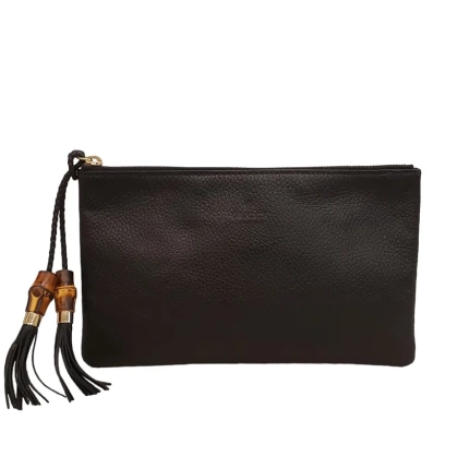 Clutch Gucci Bamboo Preta